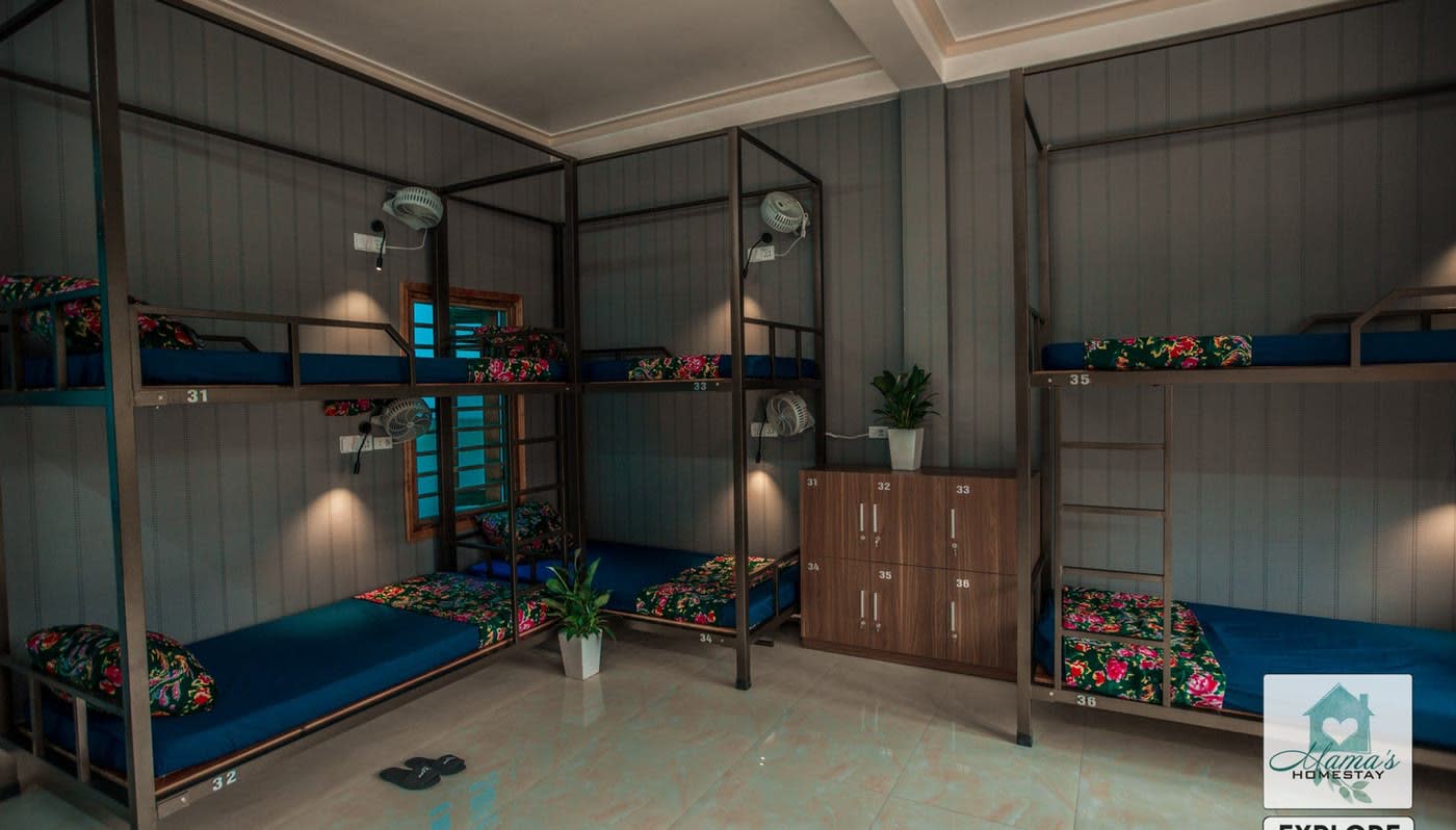 Slaapzaal van Mama's Homestay in Ha Giang