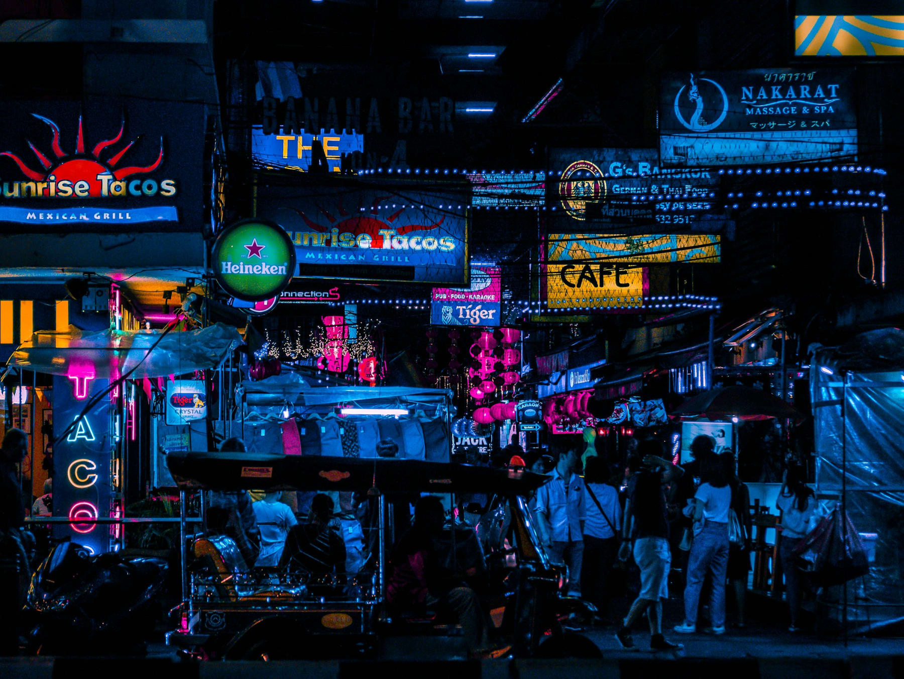 Avondmarkt in Bangkok