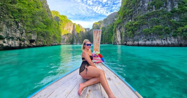 Privétrip met een longtailboot op Phi Phi: de Baai van Maya, de Pileh-lagune en snorkelen