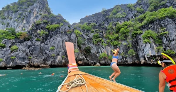 Koh Lanta: 4 eilanden, Emerald Cave en Koh Kradan met Longtail