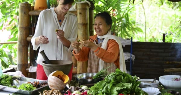 Luang Prabang: Kookles in het voormalig koninklijk paleis