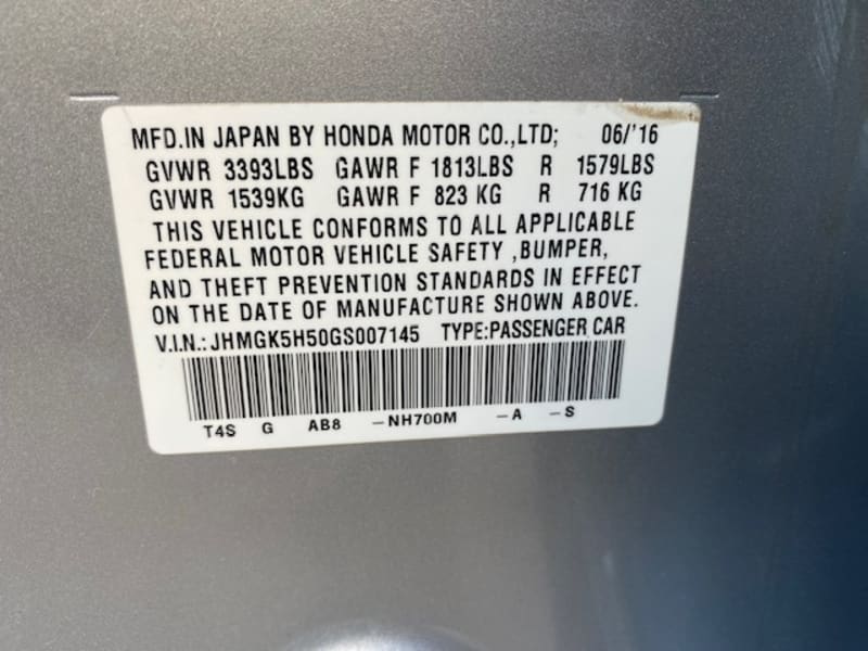 Honda Fit 2016 price $9,499