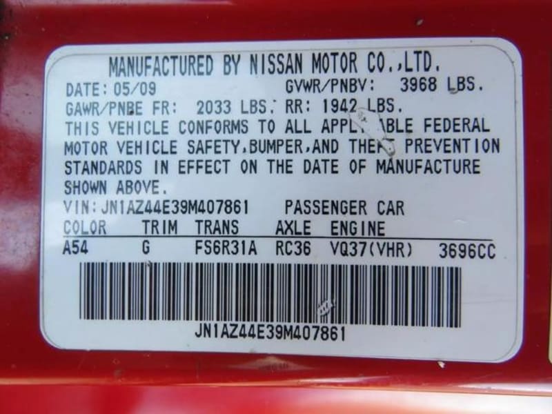 Nissan 370Z 2009 price $21,950