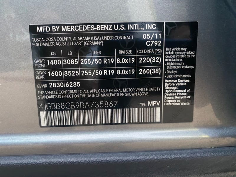 Mercedes-Benz M-Class 2011 price $9,995