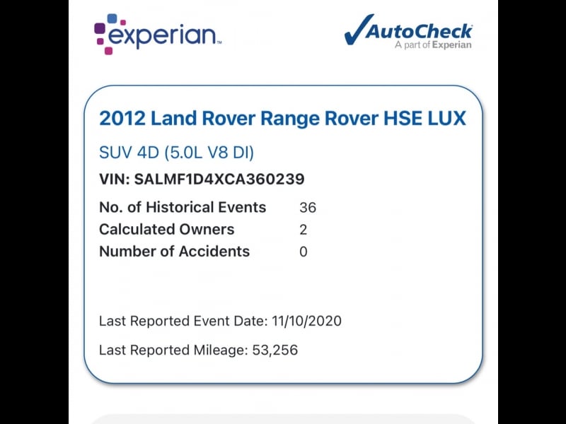 Land Rover Range Rover 2012 price $17,999