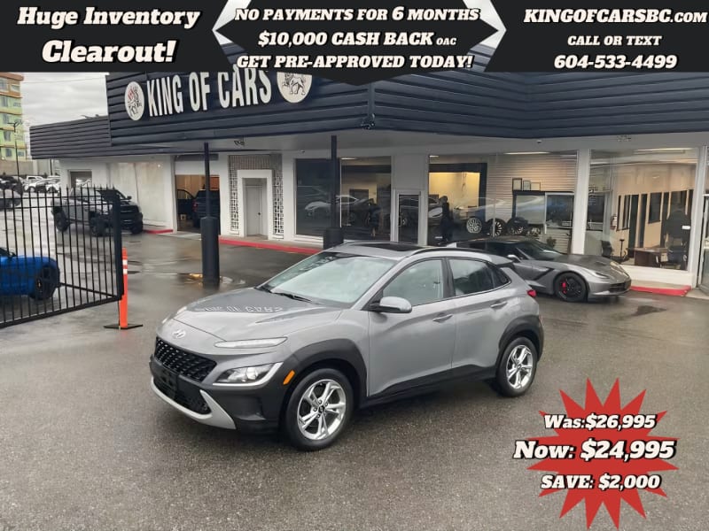 Hyundai KONA 2022 price $24,995