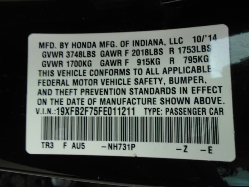 Honda Civic Sedan 2015 price $13,995