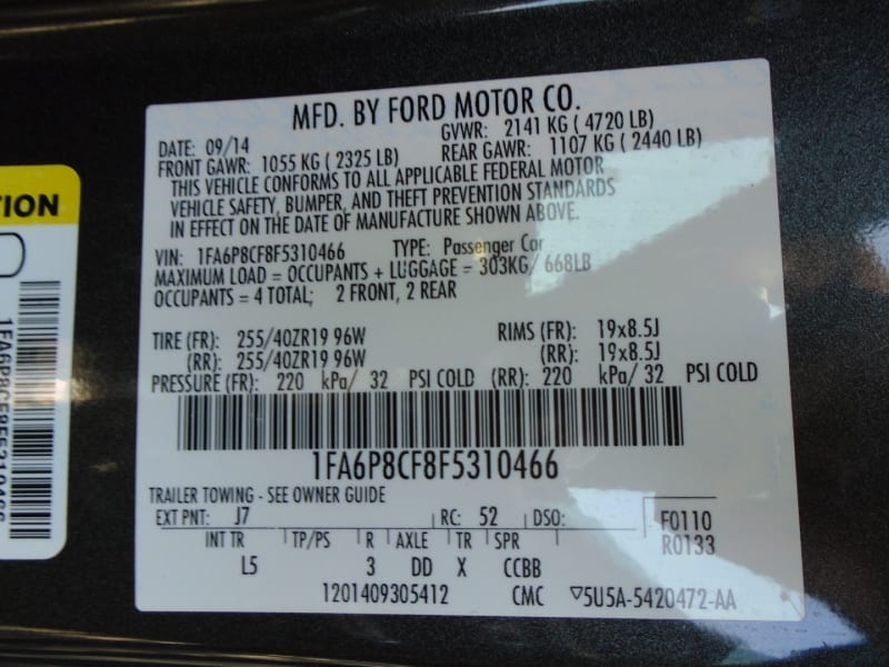 Ford Mustang 2015 price $27,995