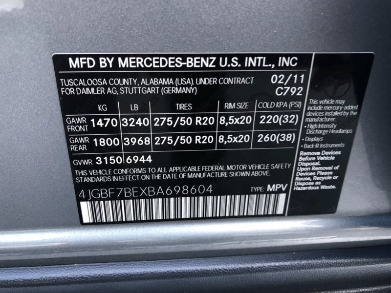 Mercedes-Benz GL-Class 2011 price $13,700