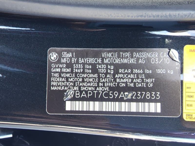 BMW 5-Series 2010 price $15,900