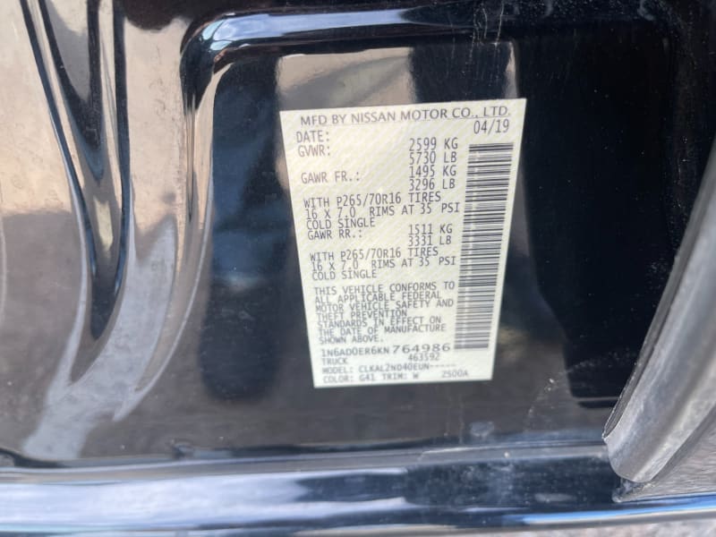 Nissan Frontier 2019 price $14,500