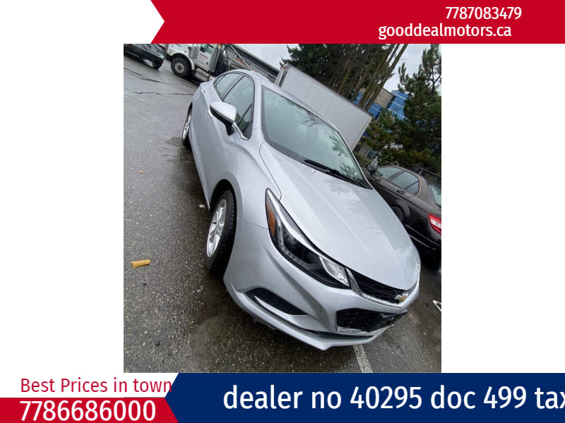 Chevrolet Cruze 2017 price $13,999