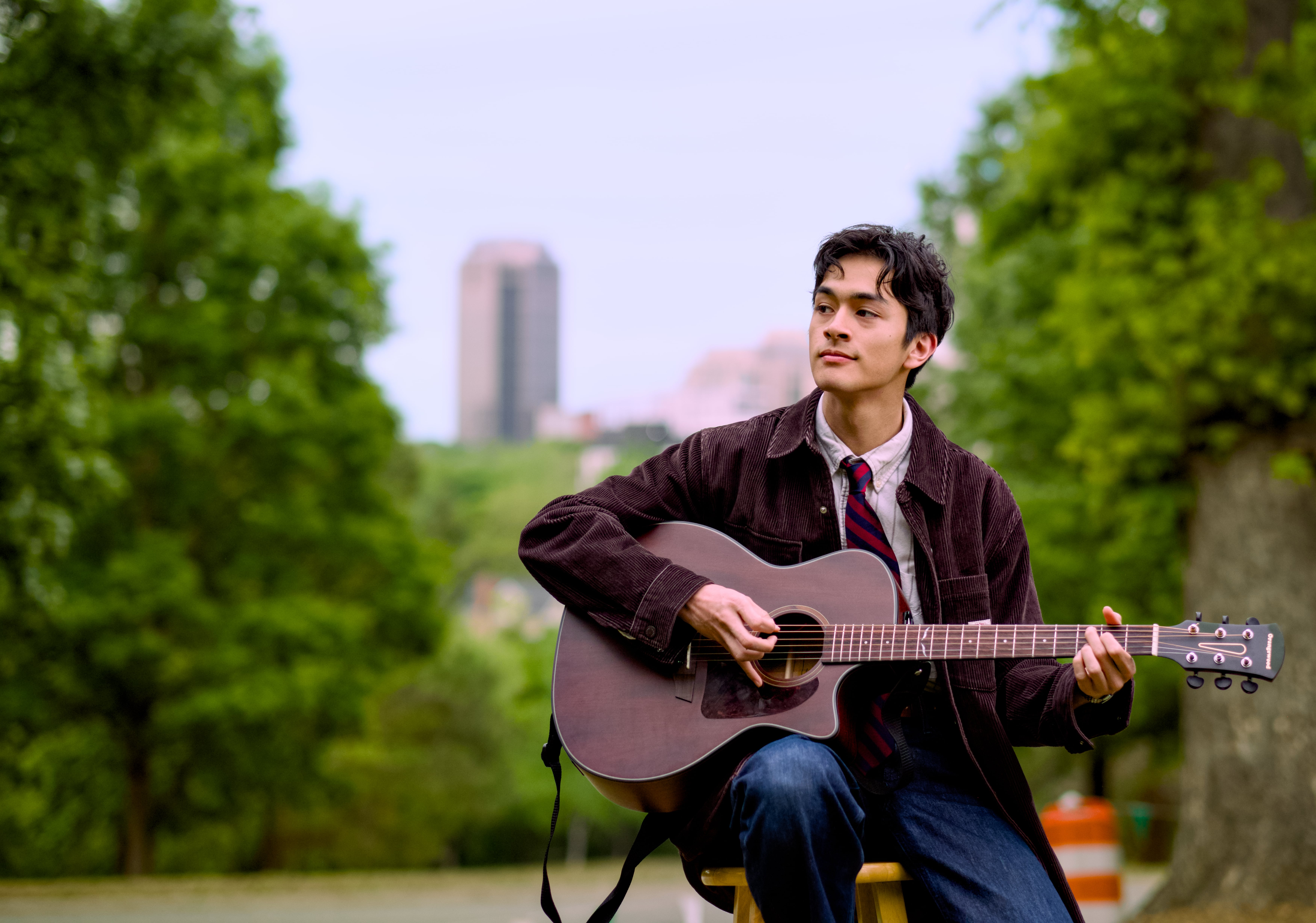City Scape Musician