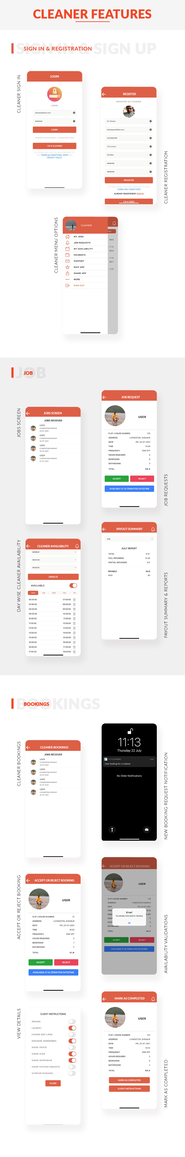 Book Cleaners Online Cleaning Services Search Cleaner Booking System (User App + Cleaner App + Admin - 7