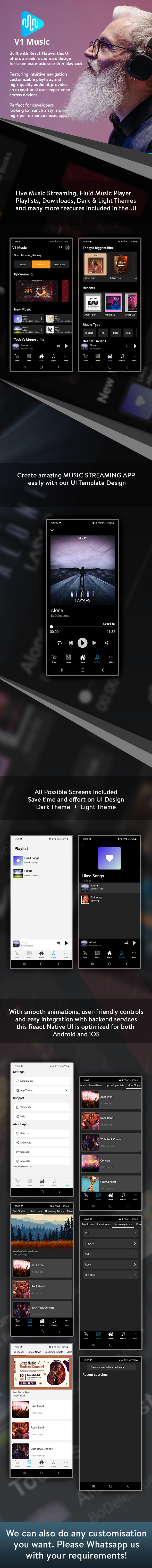 Online Music Streaming Offline Music Player Download Podcast Audiobook Subscription App UI UX Theme - 2
