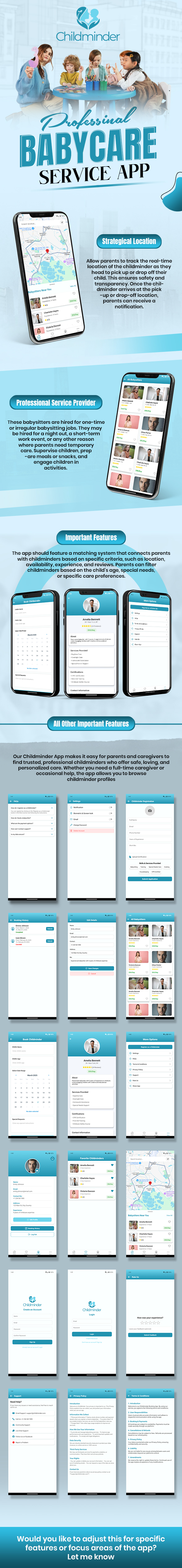 Child Minder Child Care Baby Sitting Child Minding BabySitting Nanny Nursery Daycare Maid Service UI