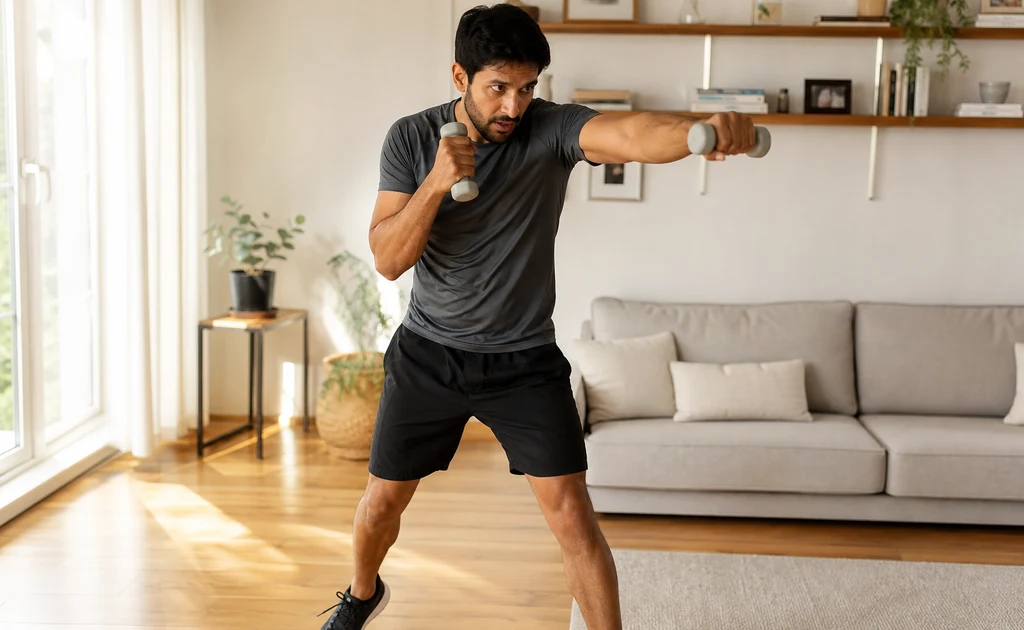Sombra de boxeo en casa