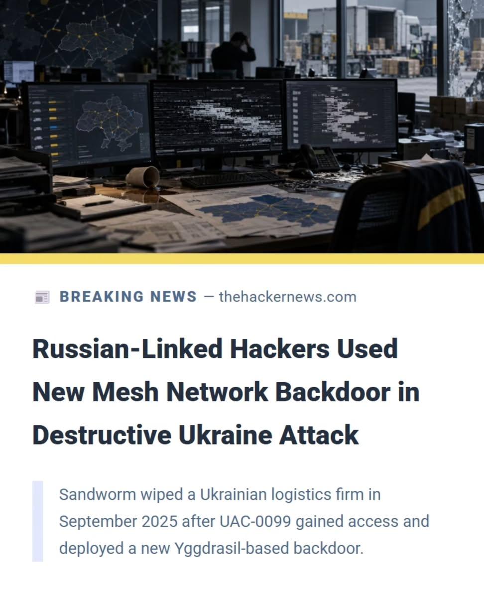 "Russian-Linked Hackers Used New Mesh Network Backdoor in Destructive Ukraine Attack".