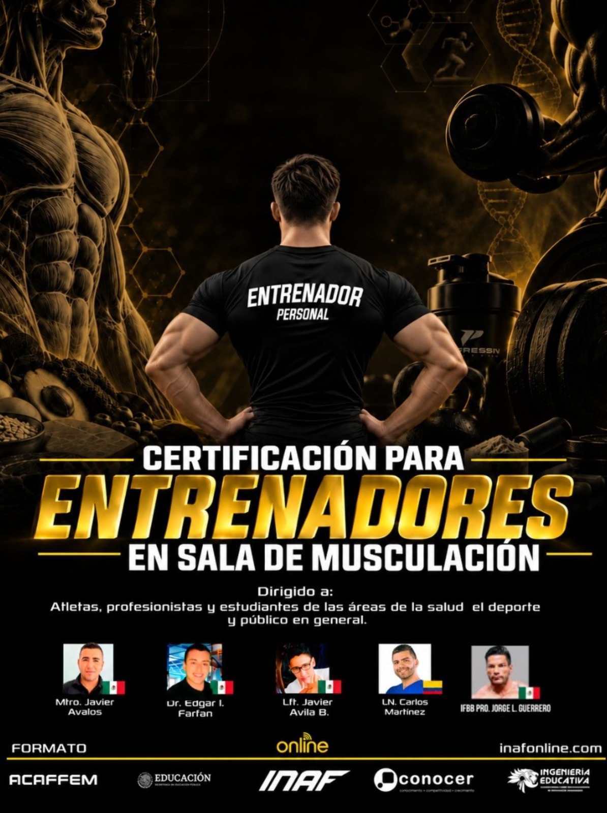 CERT. PARA ENTRENADORES DE SALA DE MUSCULACIÓN F 2026