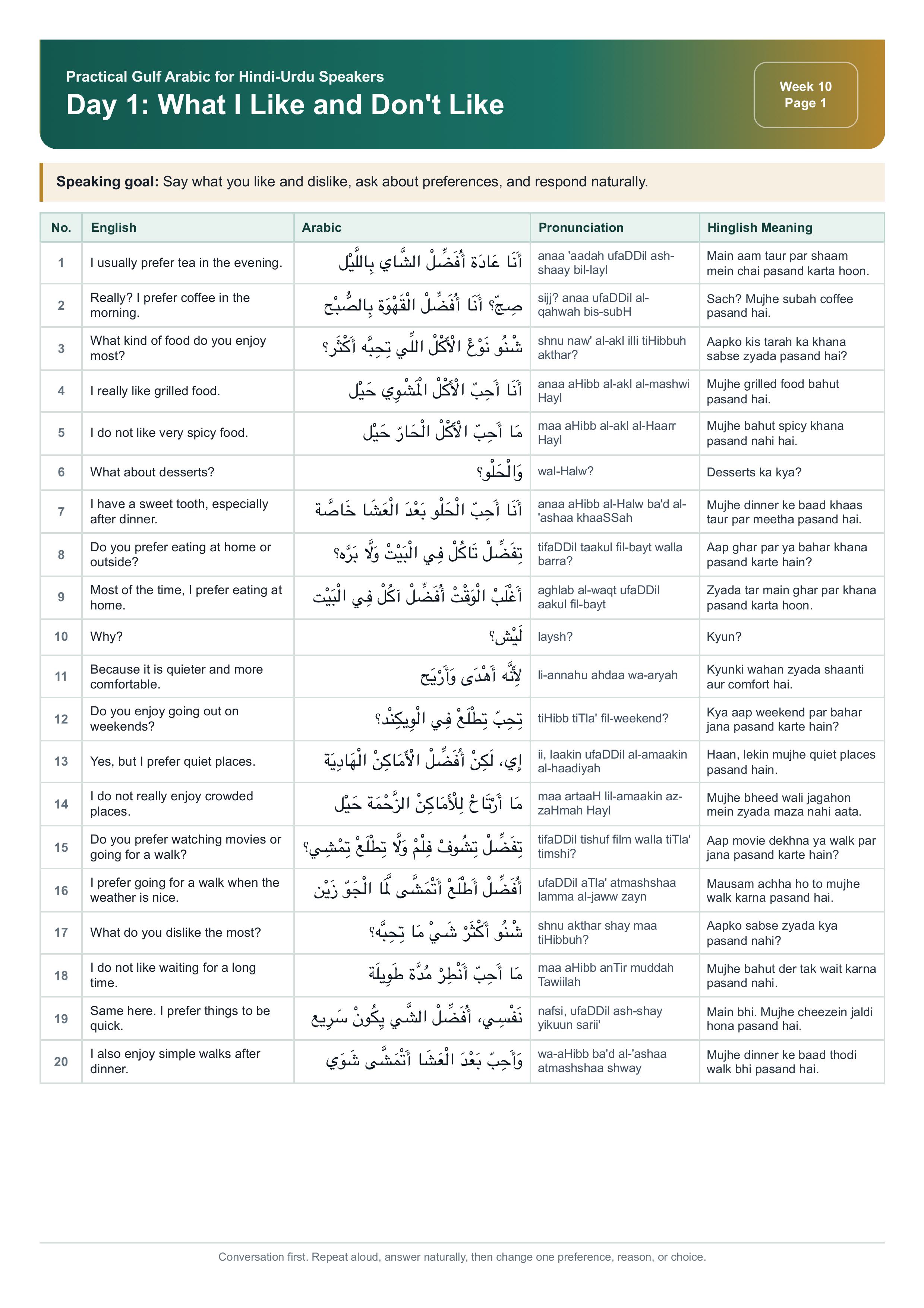 Sample lesson page 1