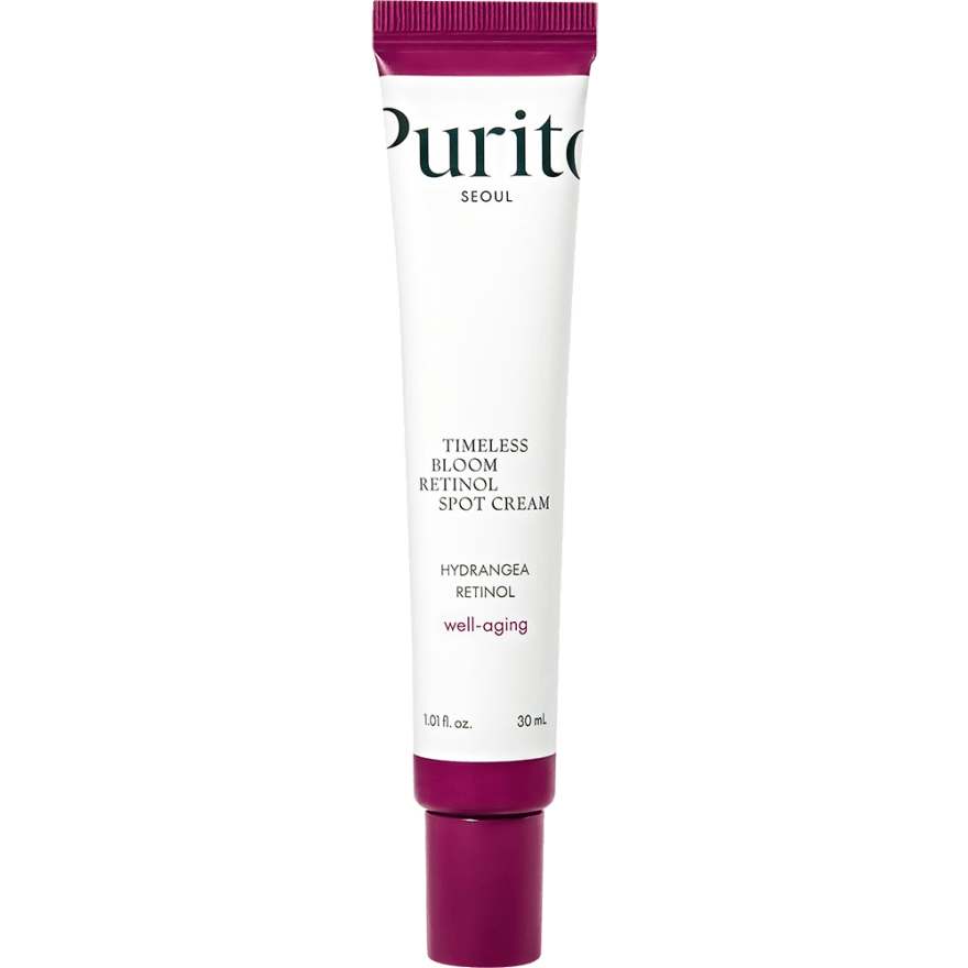 PURITO – Локален крем SEOUL Timeless Bloom Retinol, 30  подмладяващ веган крем за локално третиране против стареене с ретинол мл