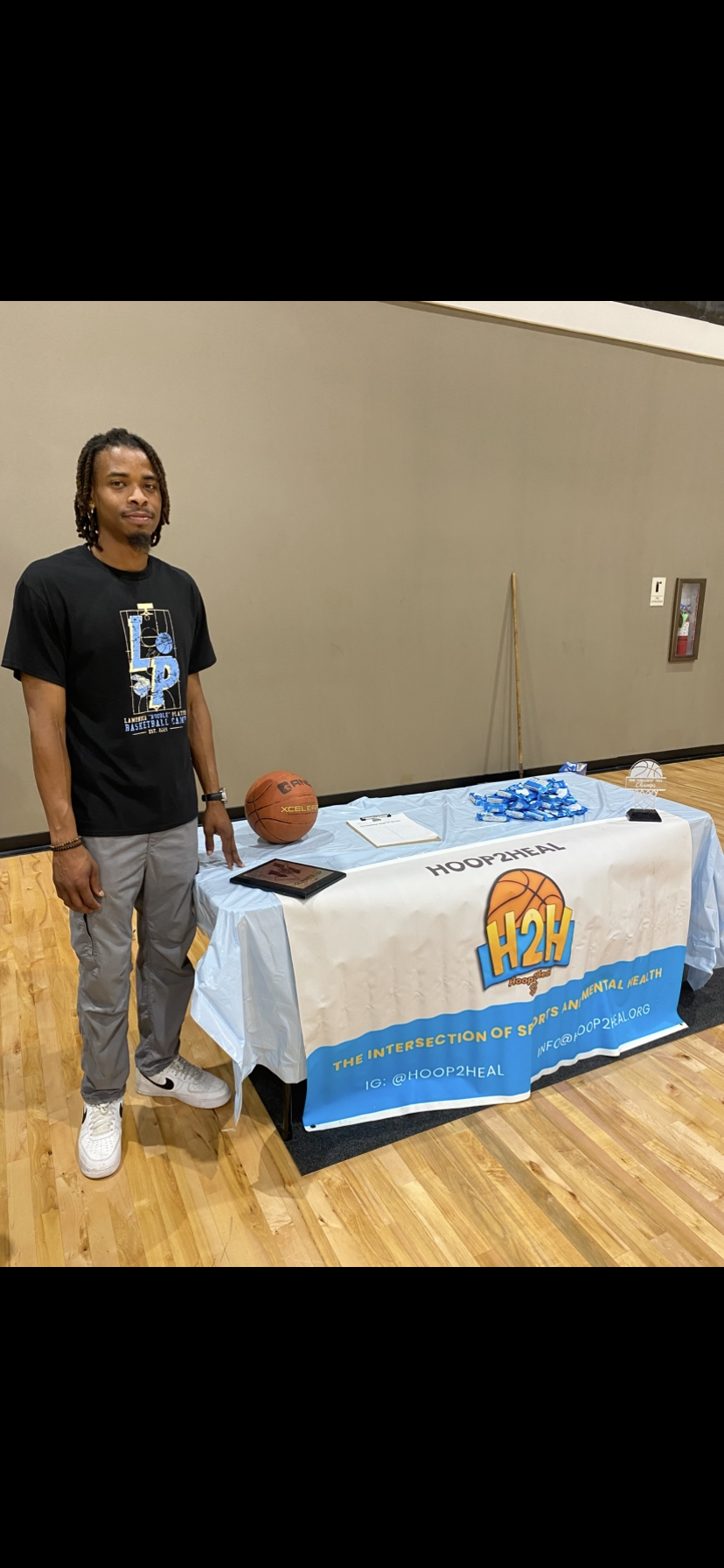 Hoop2Heal community event booth