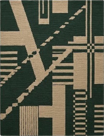 RKJQ-456 — Jacquard rug, handmade in Bhadohi