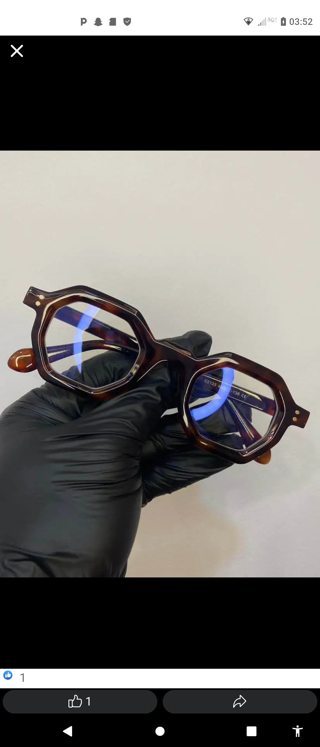 Lunettes de soleil rimless bleu et doré