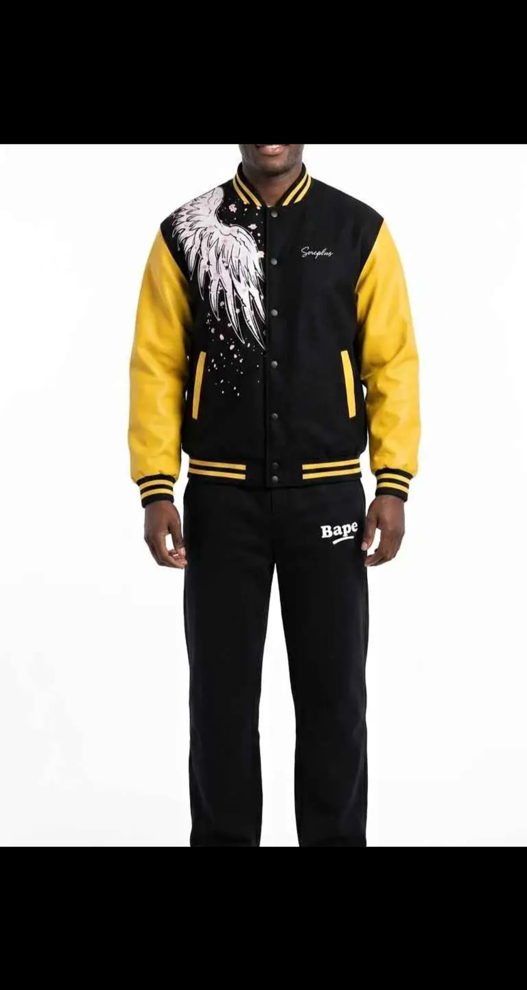 Veste College Varsity Homme Bleu Marine et Blanc - Style Vintage