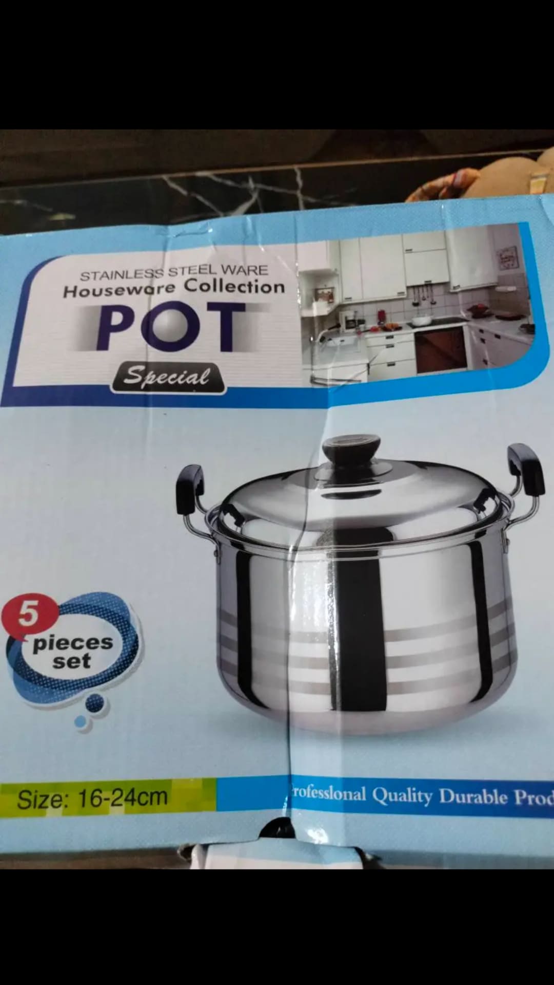 Pot en acier inoxydable - Collection Housewares - 5 pièces