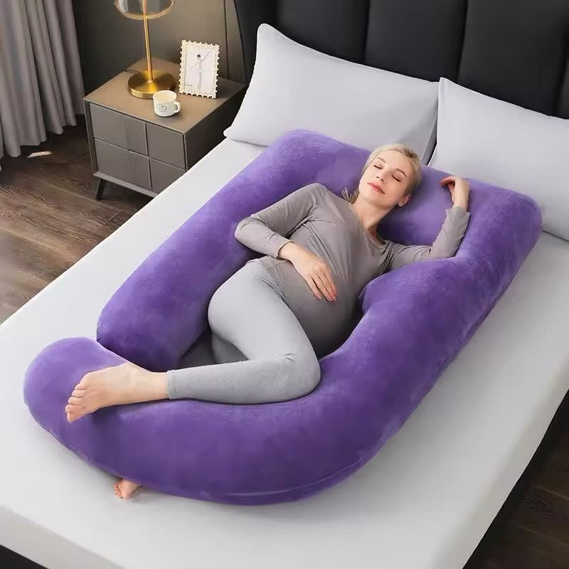 Oreiller de grossesse en forme de U - Violet