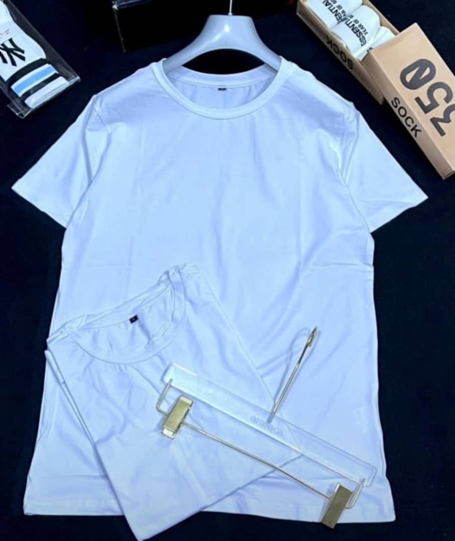 T-shirt homme noir col V
