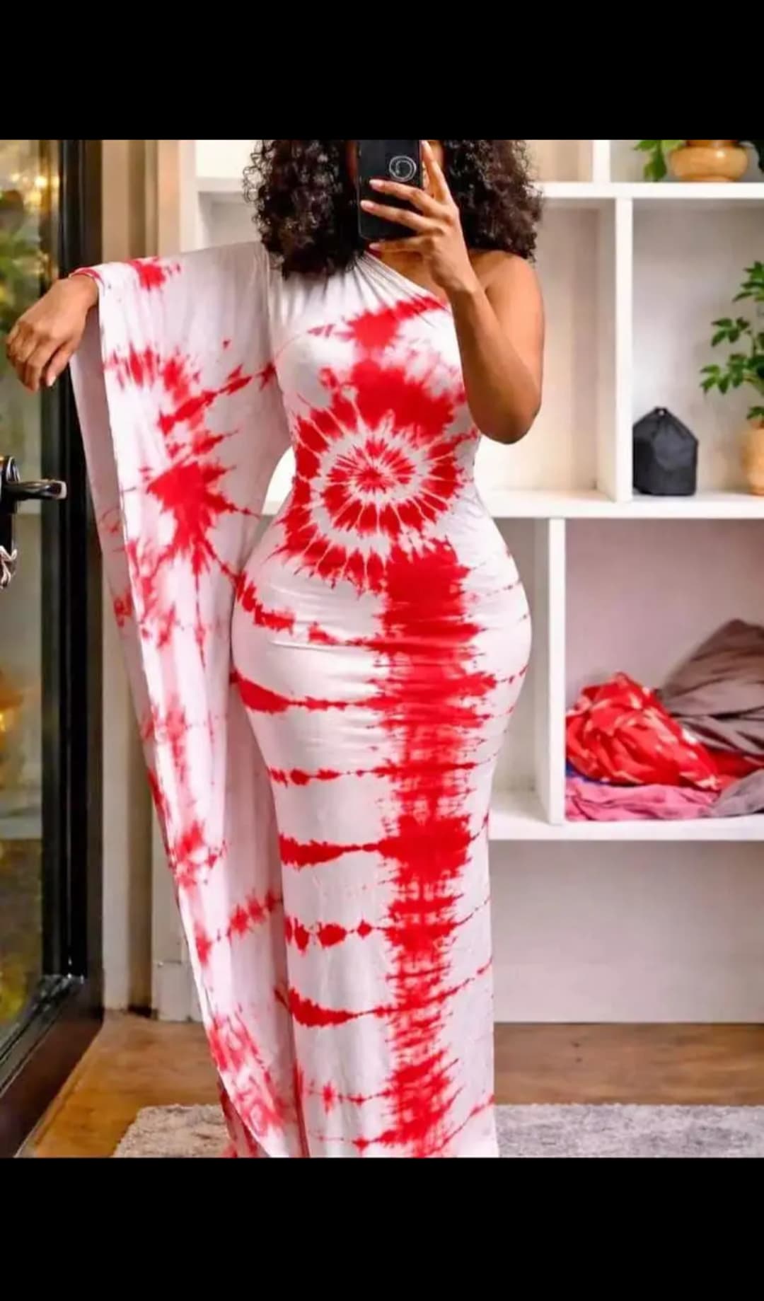 Ensemble 2 pièces Wax Africain Femme - Vert/Or/Rouge