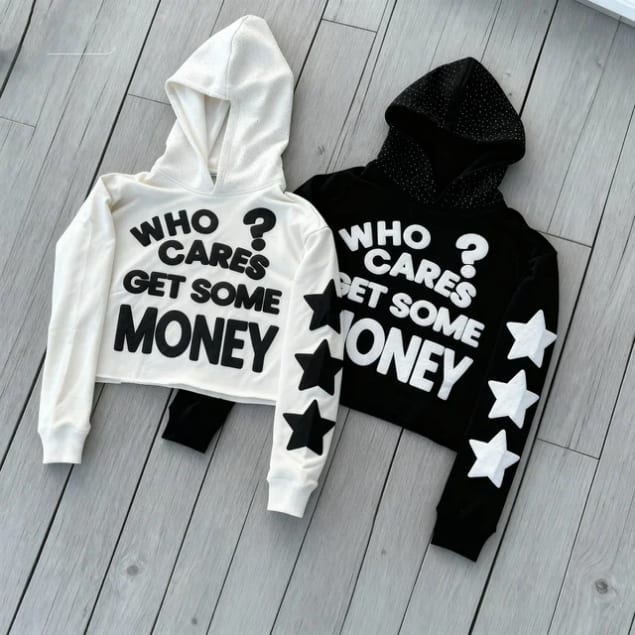 Lot de 2 Sweats à Capuche - WHO CARES GET SOME MONEY