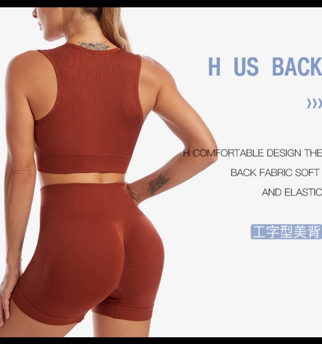 Ensemble sportif femme - Top et short de sport bleu