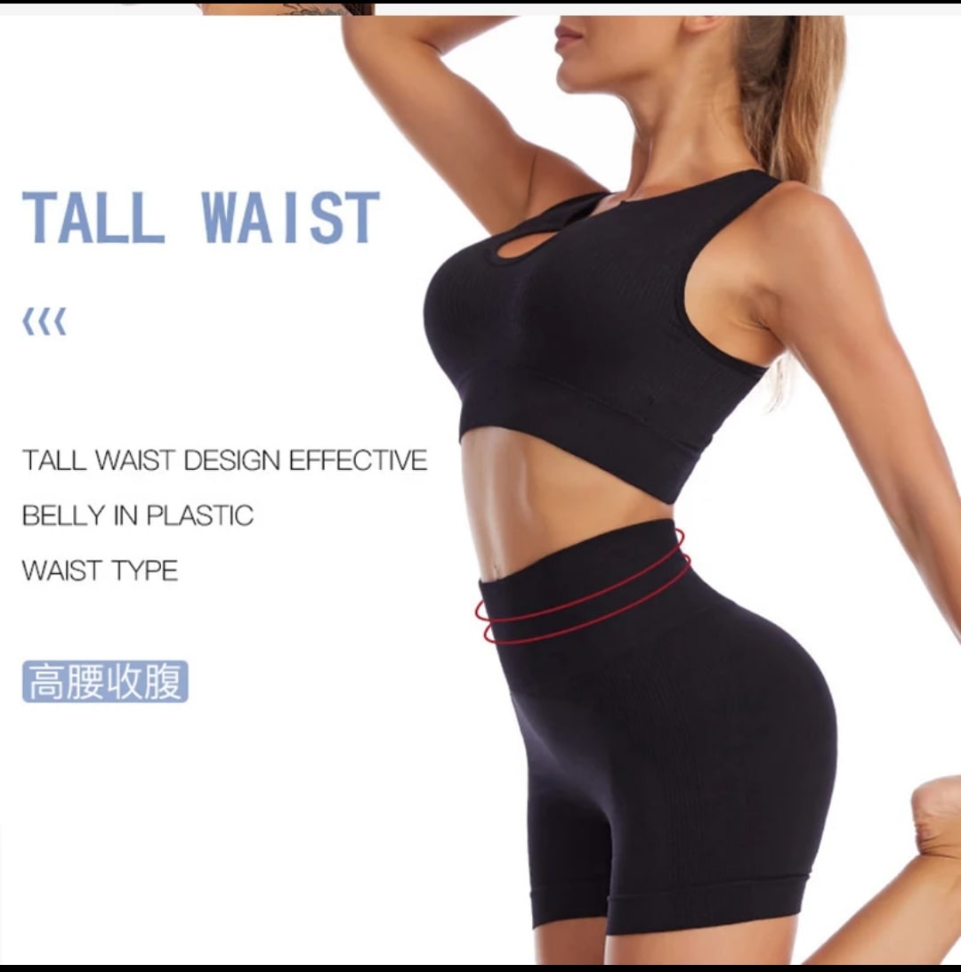 Ensemble sportif femme - Top et short de sport bleu