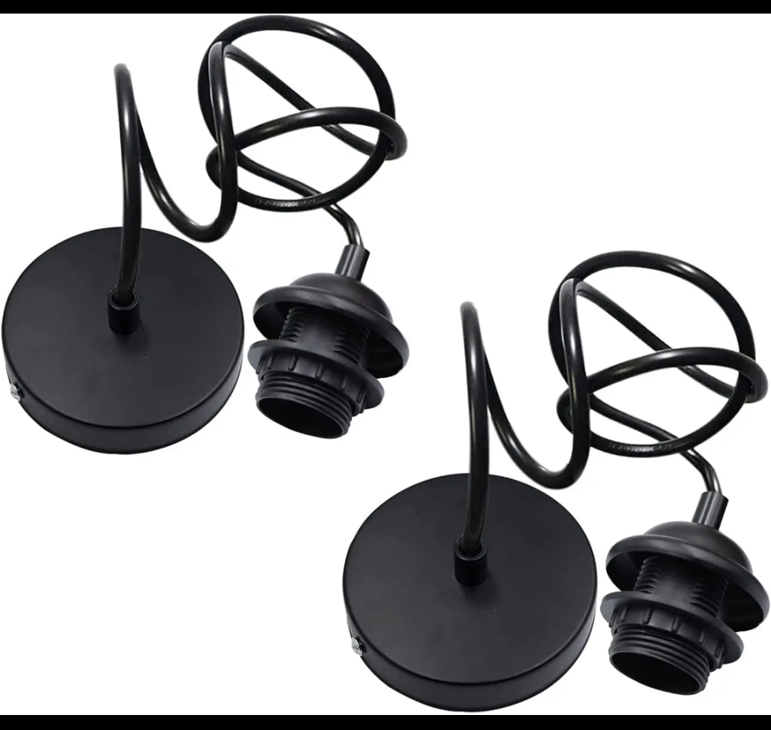 Suspension luminaire design noir - Lot de 3 lampes pendantes