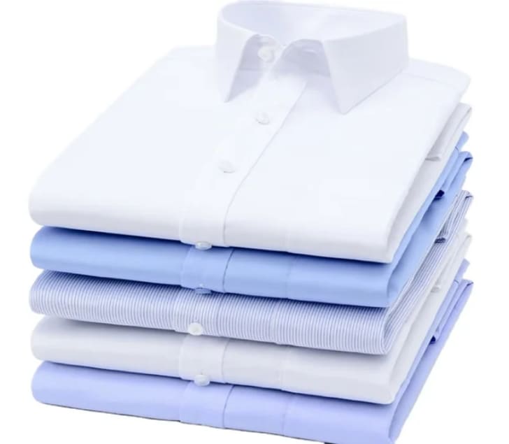 Lot de 5 chemises homme blanc et bleu - Qualité premium