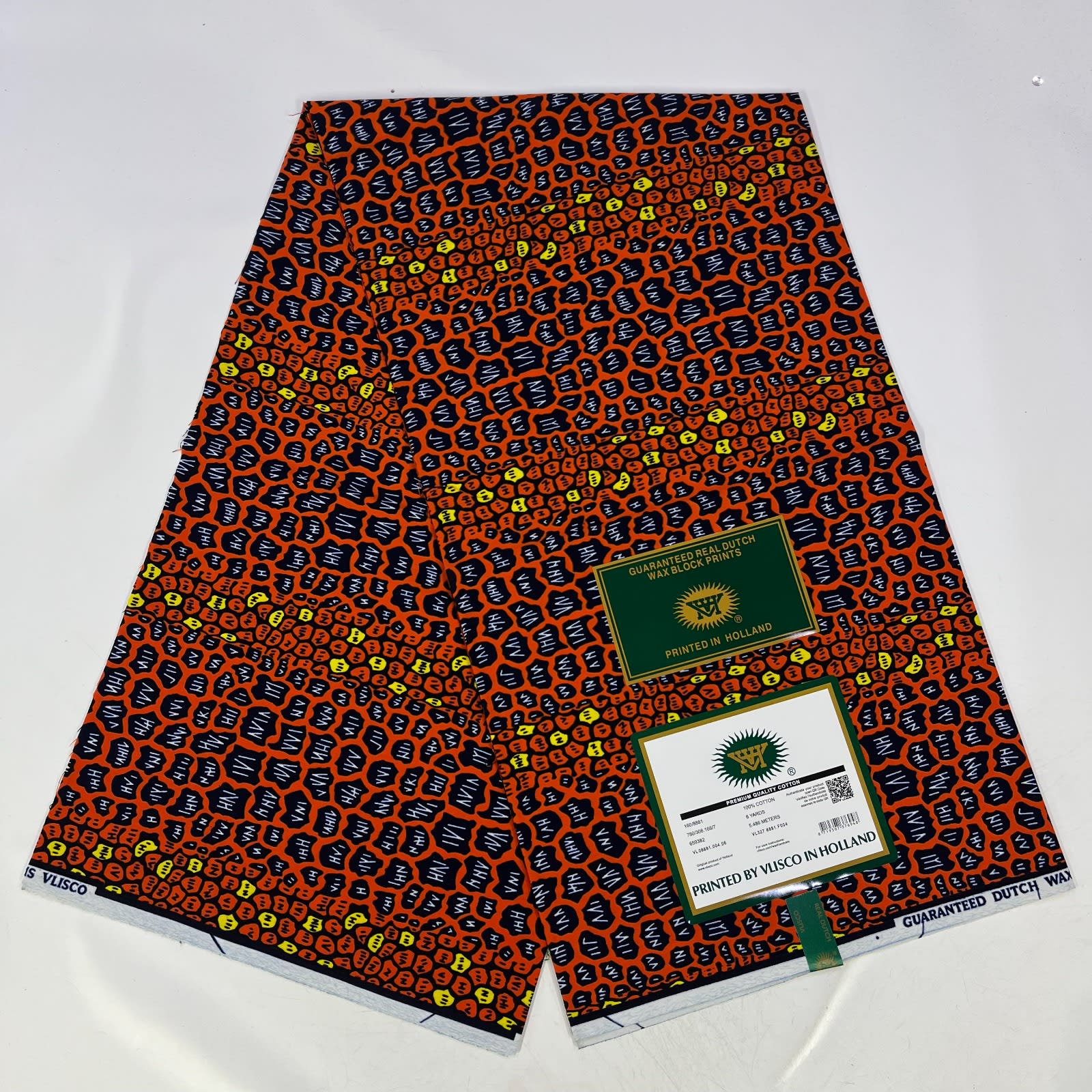 Lot de 4 tissus wax authentiques motifs variés - Pagne premium