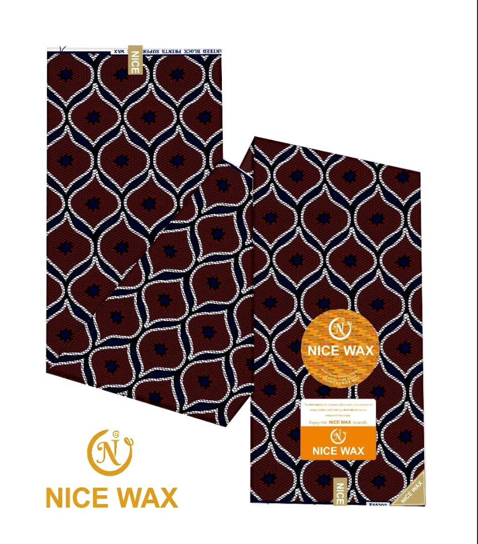 Lot de 3 Pagnes Wax NICE WAX et Ortex - Motifs Géométriques