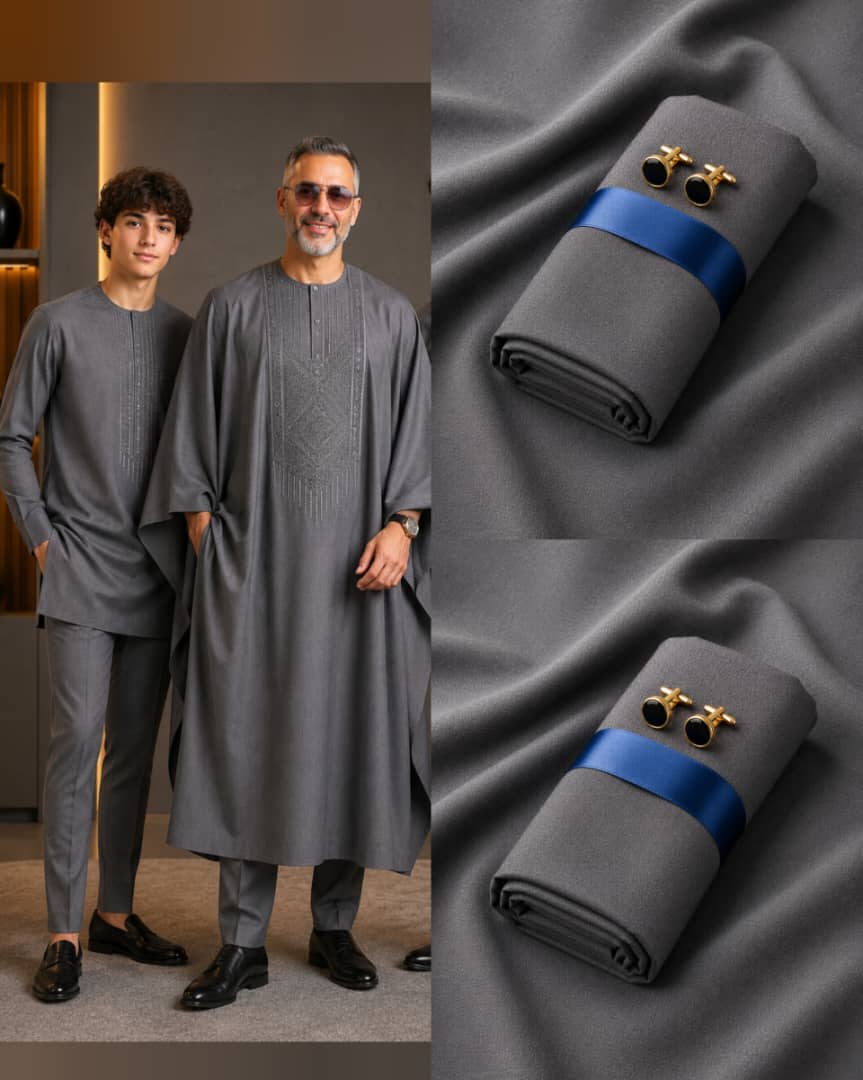 Boutons de manchette élégants dorés et noirs avec bande bleue
