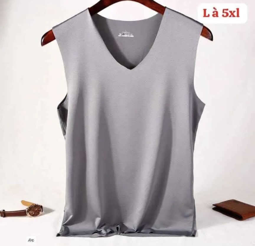 Lot de 3 débardeurs homme col V - Tailles grandes (L à 5XL)