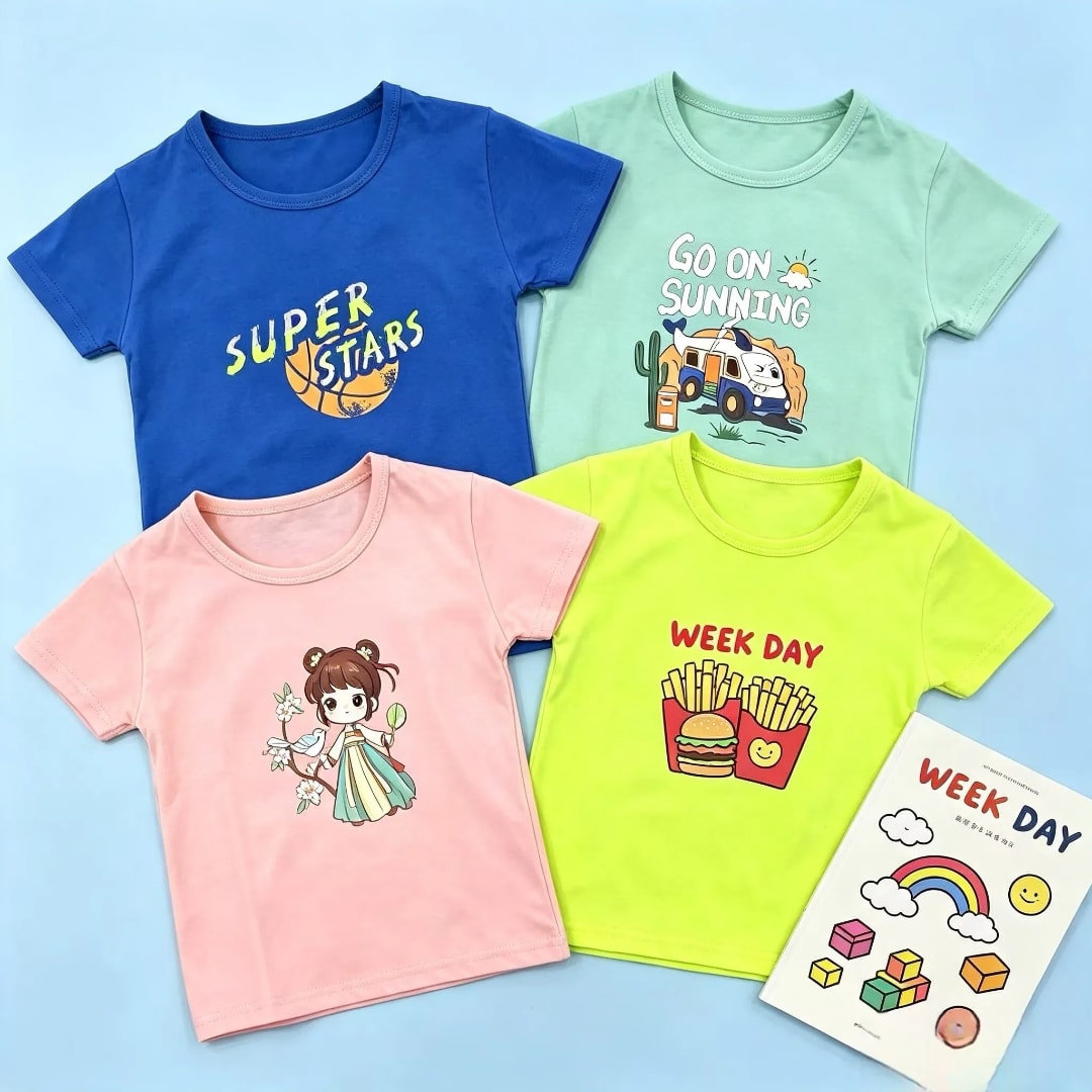 T-shirt enfant KaKa++ - Motifs colorés assortis