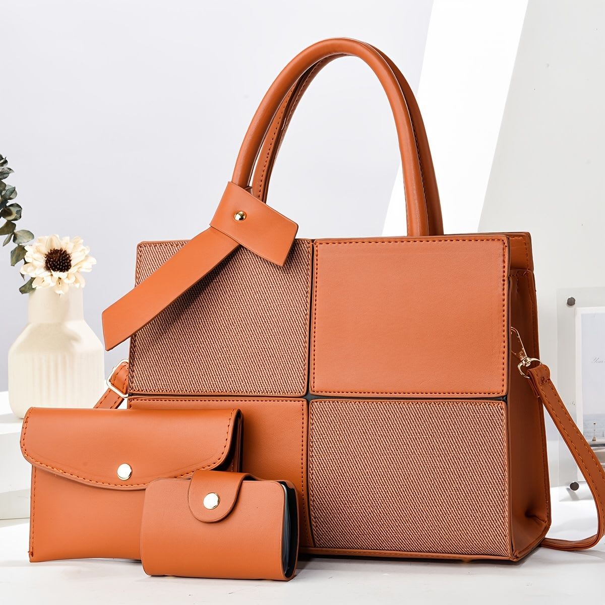 Ensemble sac à main + portefeuille + porte-monnaie - Coloris disponibles