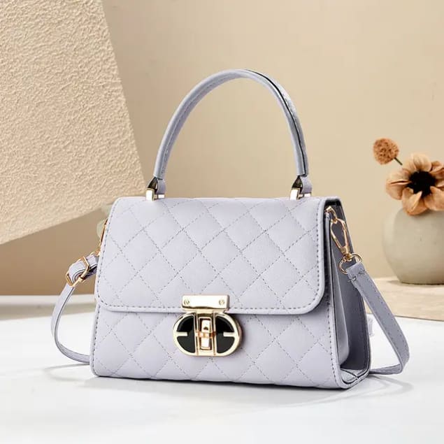 Sac à main femme matelassé avec fermeture dorée