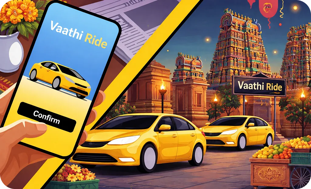 Vaathi Ride taxi booking app Madurai