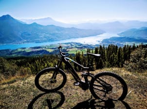 VTT a chorges - vue sur le alc de serre poncon