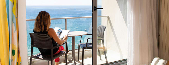 Vue mer depuis le balcon d'un appartement de la résidence Le Grand Large - Biarritz