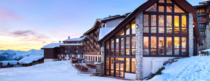 The hotel*** Belle Plagne 2100 slop side