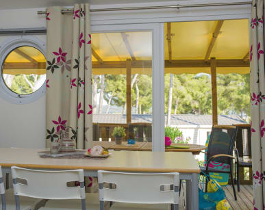 Séjour d'un mobil-home